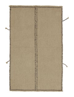 Rug & Kilim’s Contemporary Kilim in Beige-Brown with Grey Accents