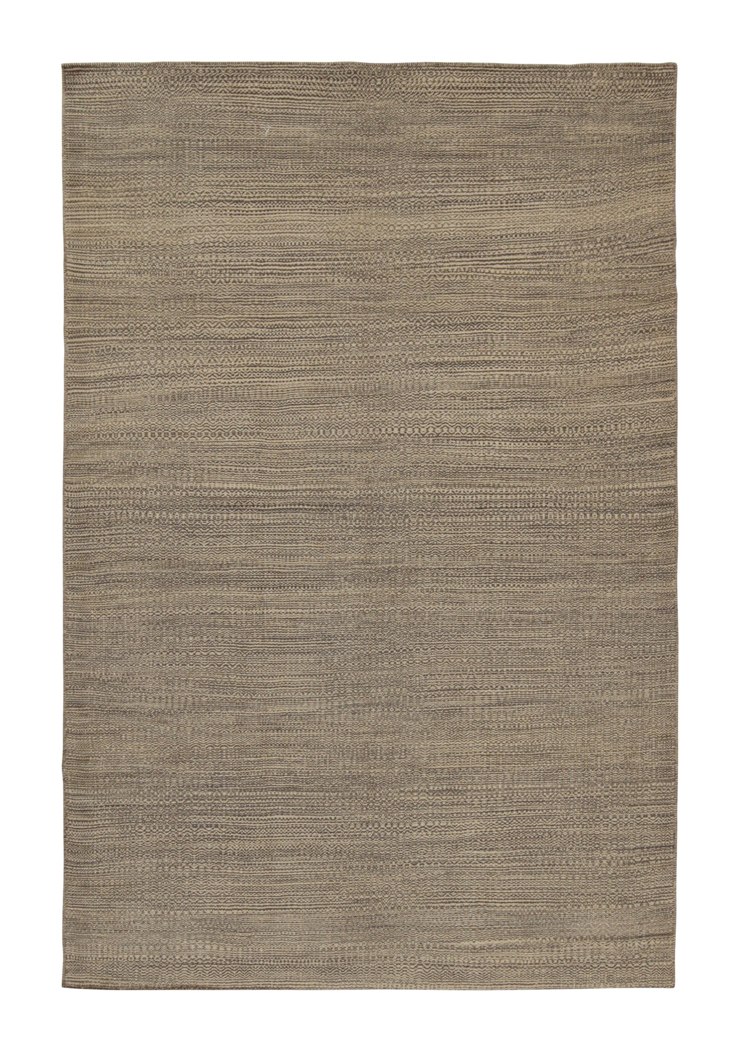 Rug & Kilim’s Contemporary Persian Kilim in Beige-Brown Stripes
