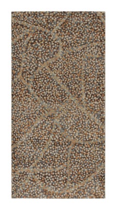 Rug & Kilim’s Distressed Style Abstract Rug in Brown with Colorful Dots Pattern