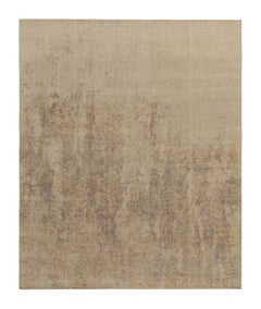 Abstrakter Teppich von Rug & Kilim in Beige-Braun im Distressed-Stil