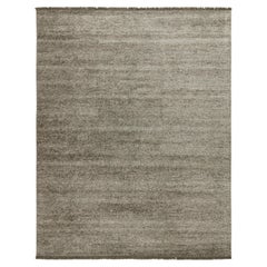 Moderner Teppich von Rug 
Kilim in massivem silber-grauem Ton-in-Ton-Streifendesign