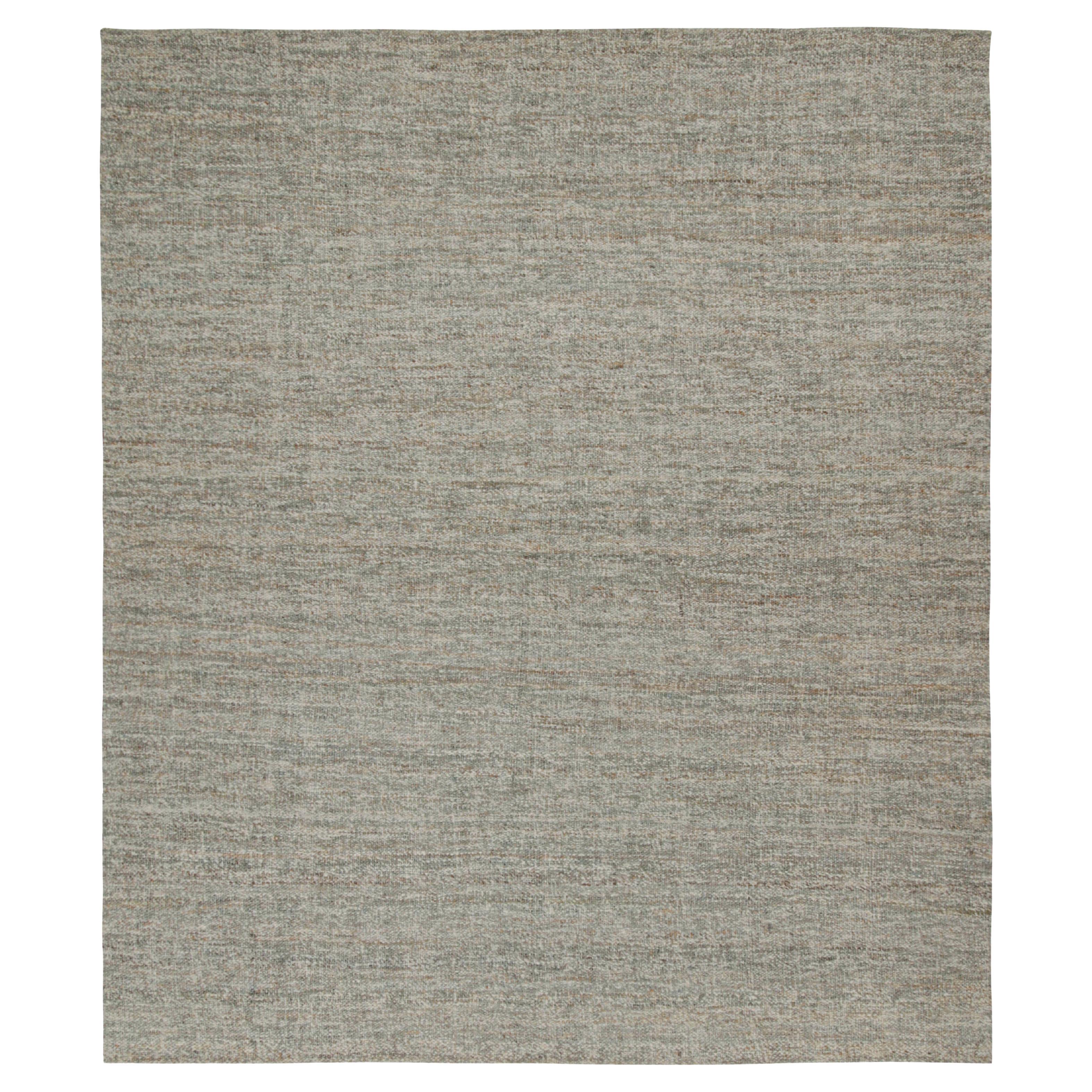 Rug & Kilim’s Modern Kilim Rug in Brown & White For Sale