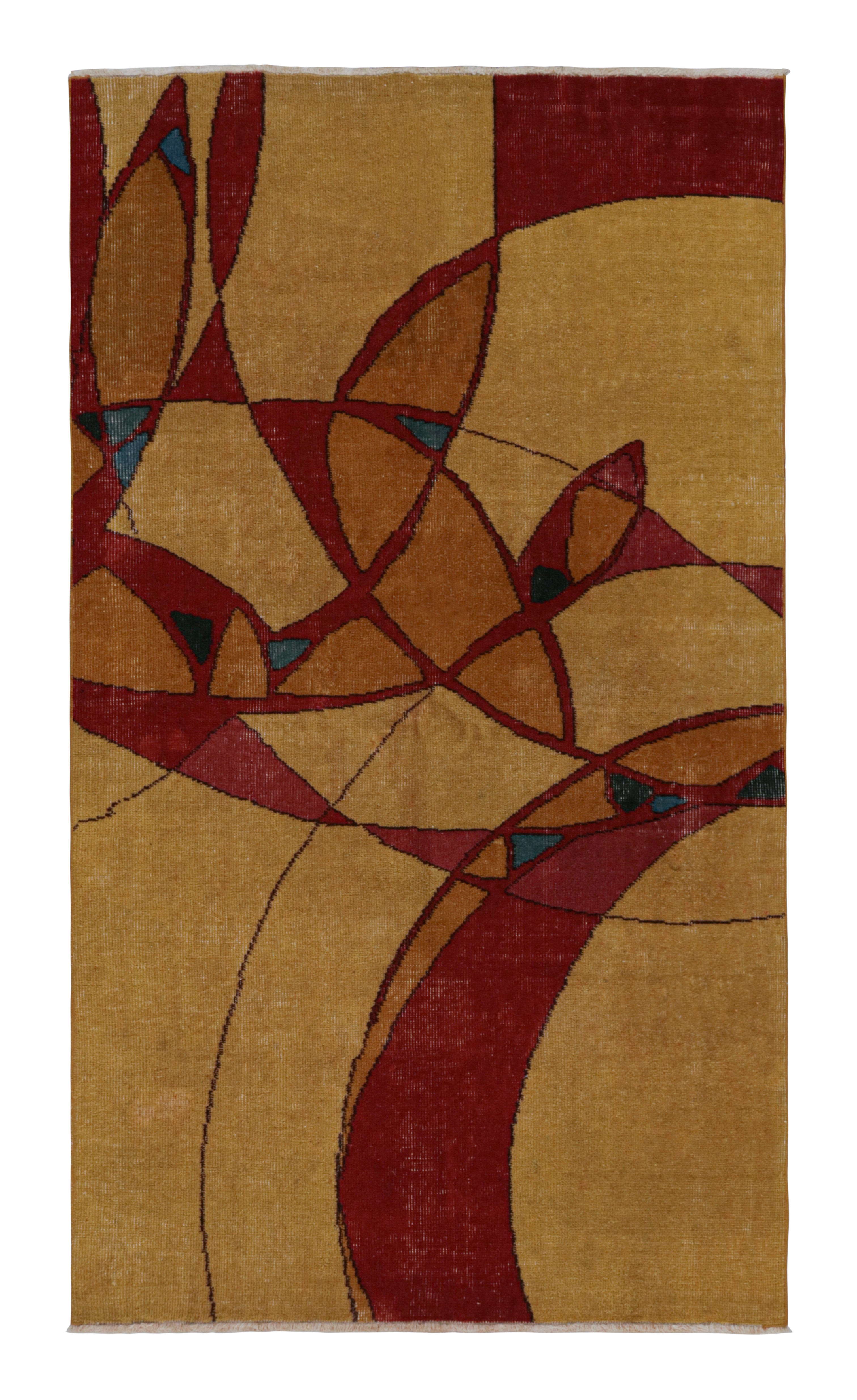Vintage Zeki Muren Art Deco rug, with Geometric patterns, from Rug & Kilim