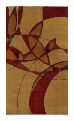 Vintage Zeki Muren Art Deco rug, with Geometric patterns, from Rug & Kilim