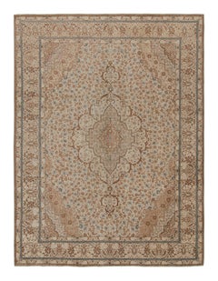 Persischer Kashan-Teppich mit Medaillon und Blumenmuster, von Rug & Kilim
