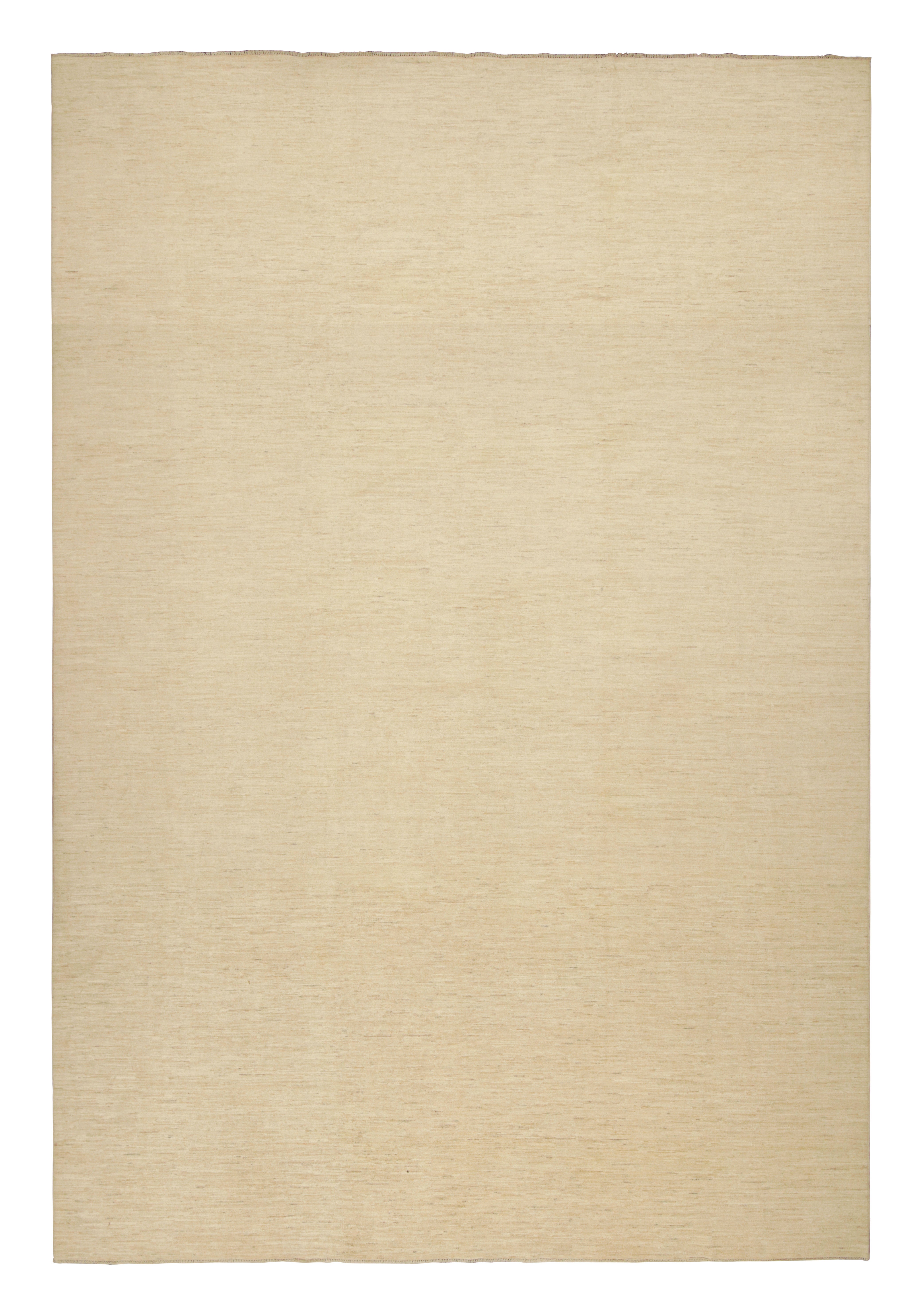 Rug & Kilim’s Contemporary Textural Solid Rug in Beige