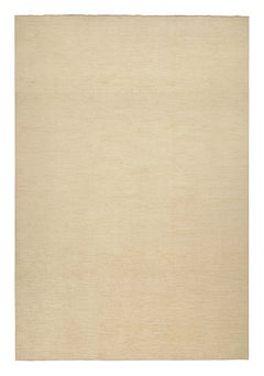 Rug & Kilim - Tappeto a tinta unita con texture contemporanea in beige