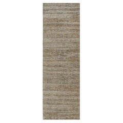 Rug & Kilim’s Abstract Runner Rug in Beige-Brown with Geometric Patterns