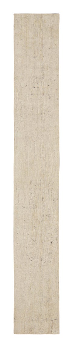 Tapis & Kilim's Contemporary Textural Runner in Beige and Off-White Tones (Tapis de course texturé contemporain dans les tons beige et blanc cassé)