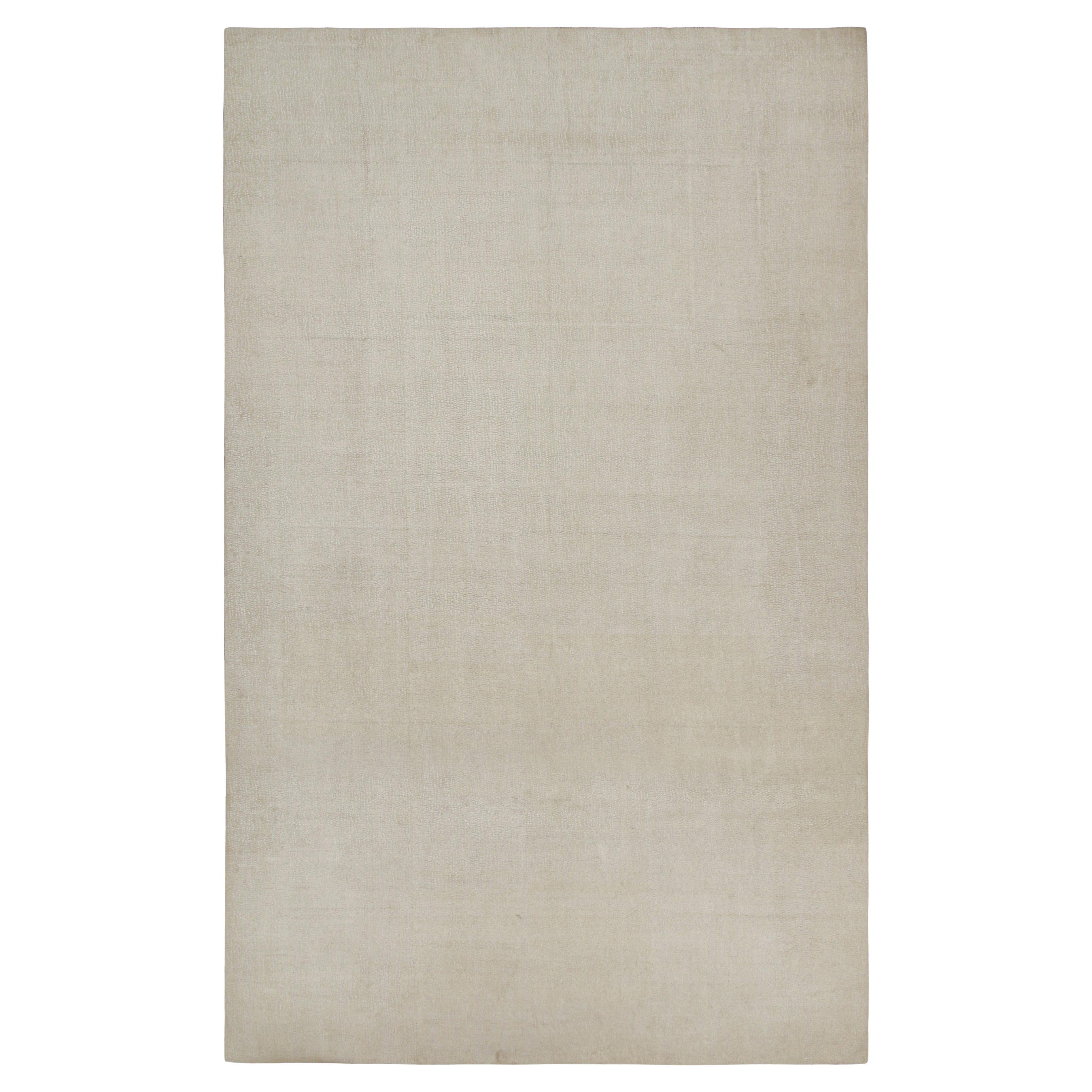 Rug & Kilim's Modern High-and-Low Textural Rug Design in Off-White im Angebot