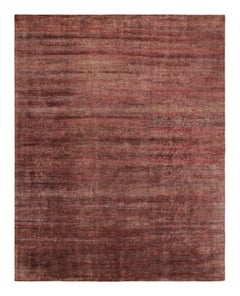 Rug & Kilim’s Modern Textural Rug in Red Tones and Striae