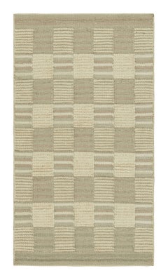 Tappeto in stile scandinavo Rug & Kilim in blu e beige, con motivi geometrici