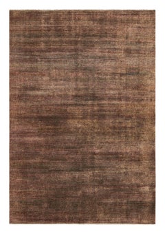Rug & Kilim's Strukturteppich in Lila-Tönen und mehrfarbigen Streifen
