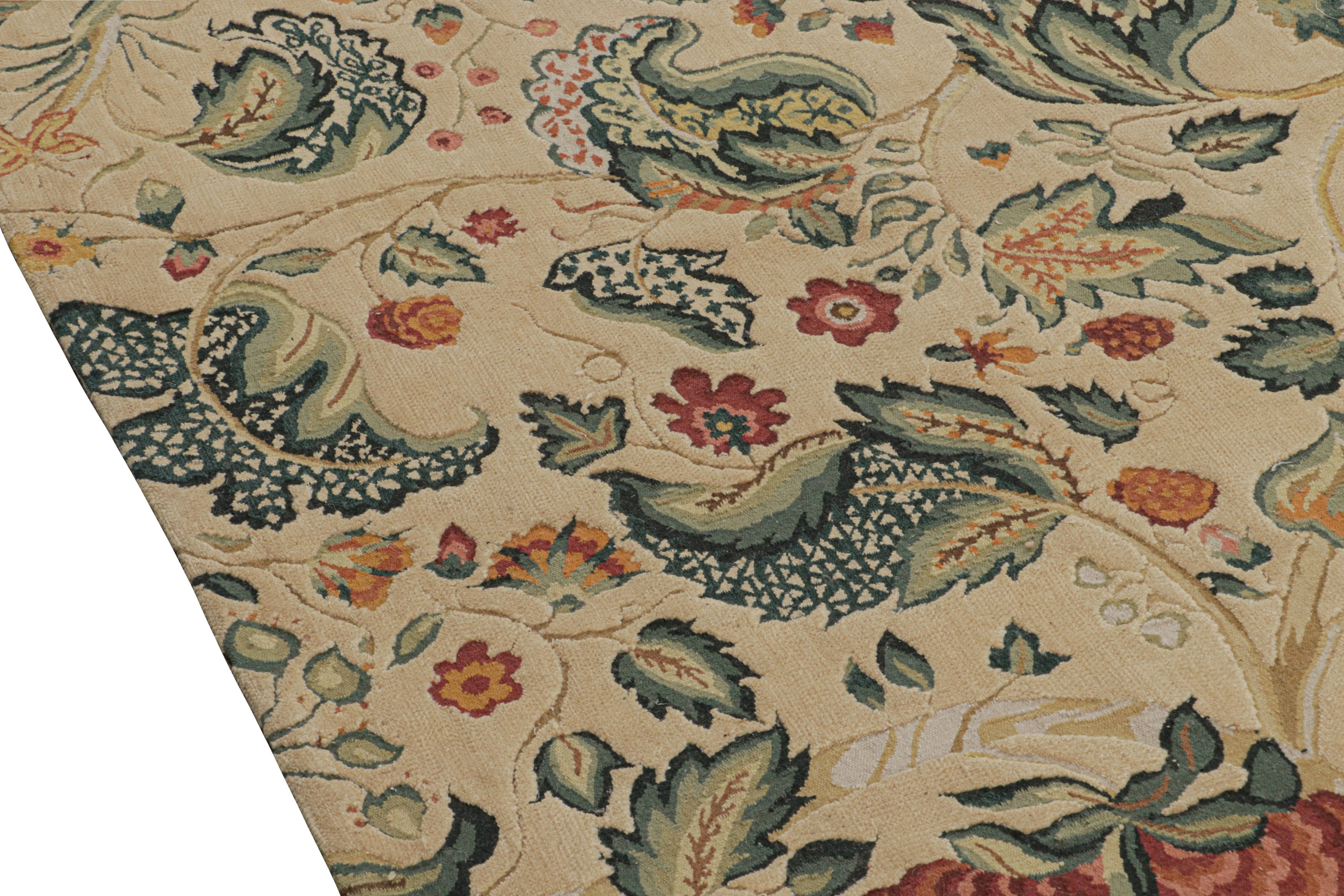 This contemporary 13x19 flatweave is inspired by 18th century Tudor rugs and tapestries—from the European Collection by Rug & Kilim. 

On the Design: 

Handwoven in wool, this construction marks the first adaptation of this transitional rug style to