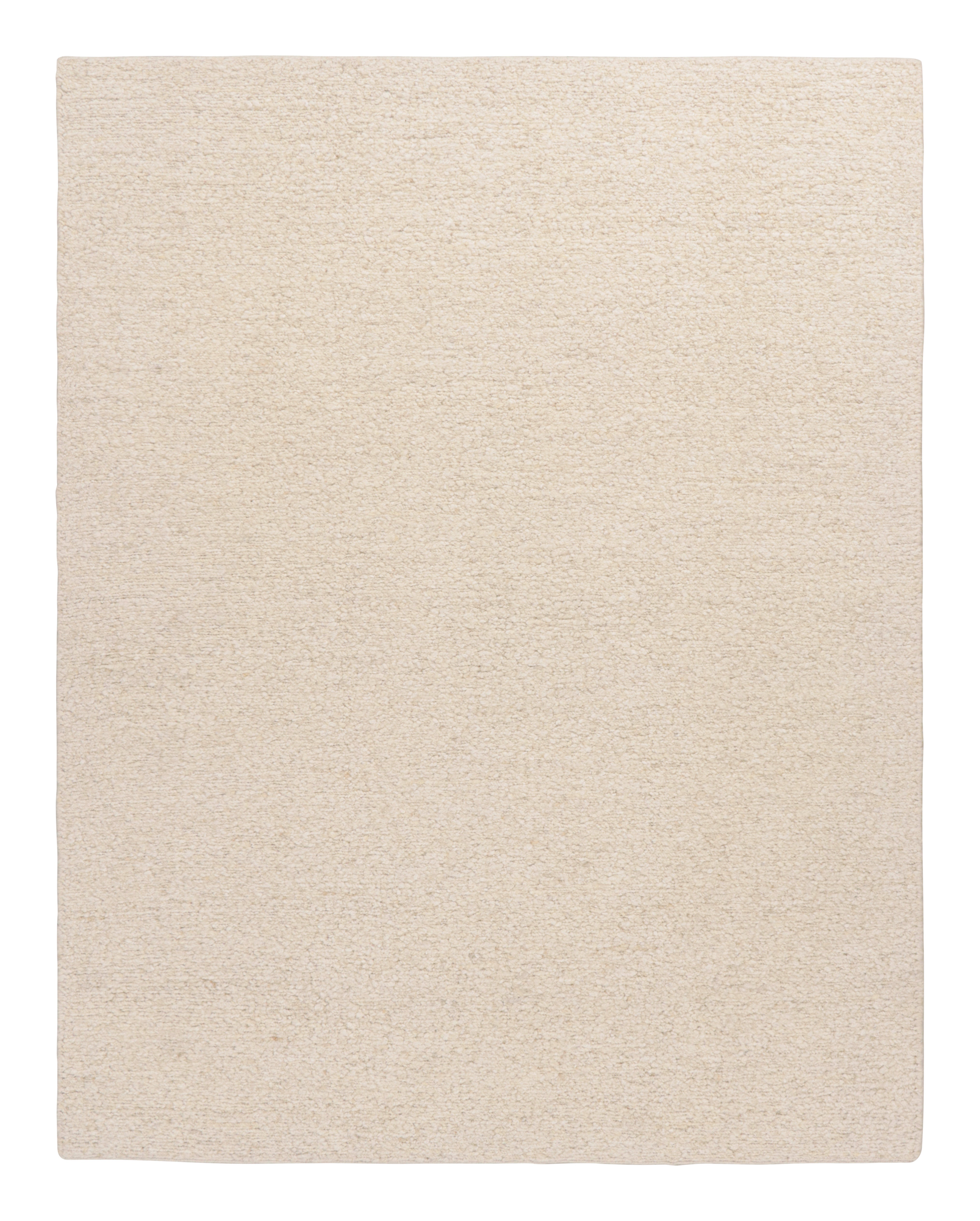 Texturierter Kelim von Rug & Kilim in soliden Creme- und Weiß-Tönen