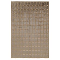 Rug & Kilim Tappeto austriaco in stile Art Deco Moderno Verde Lana e Seta Personalizzato