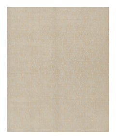 Rug & Kilim’s Tudor Style Rug in Beige, Gray All Over Floral Pattern