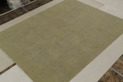 Rug & Kilim’s Contemporary Rug in Chartreuse Green with Subtle Stripes