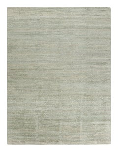 Alfombra de textura moderna Rug & Kilim de rayas y rayas geométricas en azul y beige