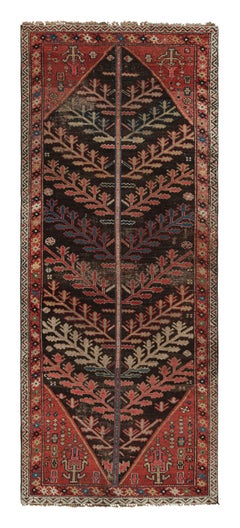 Tapis de course persan antique à motifs floraux polychromes - Rug & Kilim