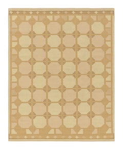 Rug & Kilims Teppich im skandinavischen Stil in Pfirsich und Beige-Braun mit geometrischem Muster