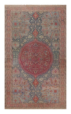 17th Century Oversized Antique Oushak Rug with Floral Medallion - Rug & Kilim