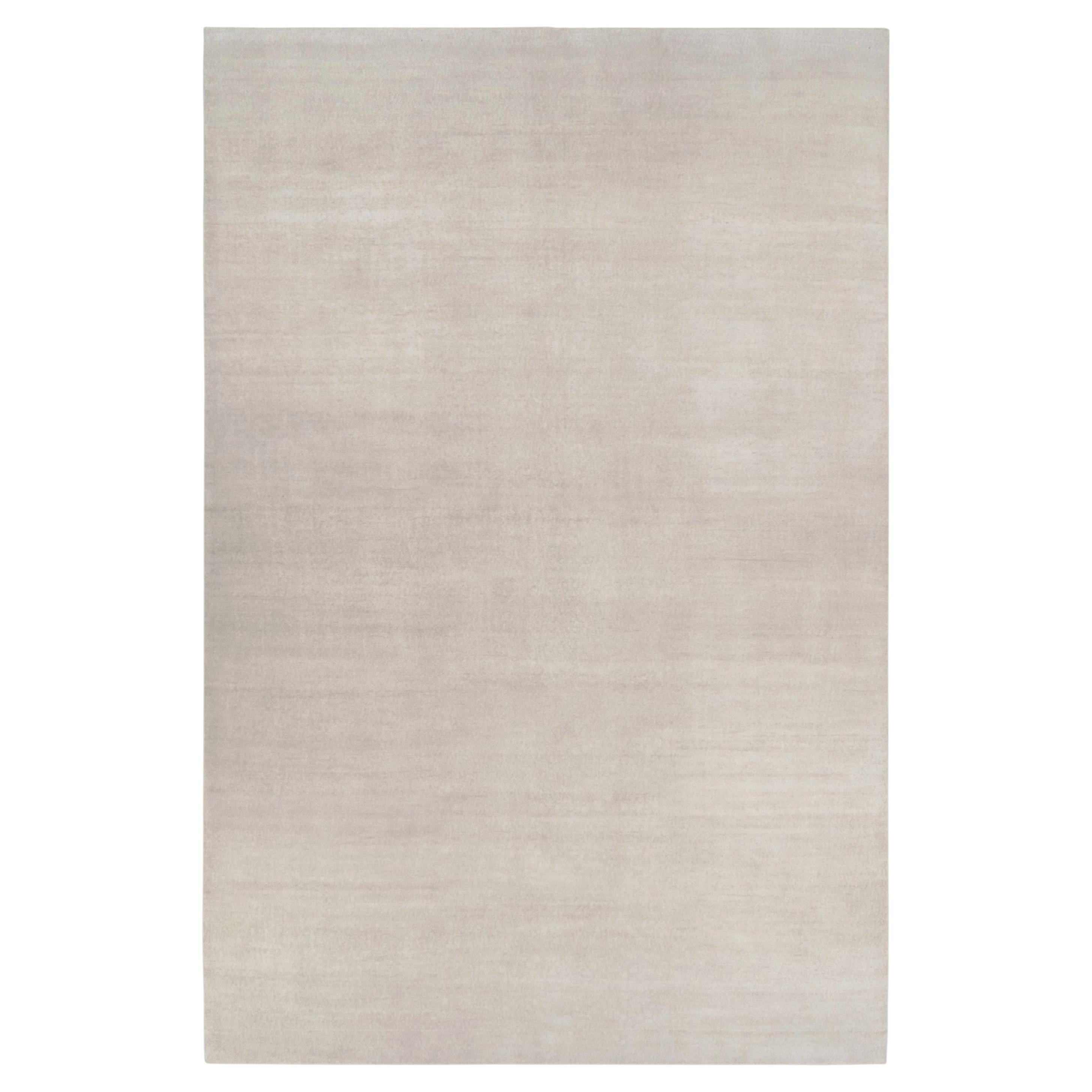 Rug & Kilim’s Oversized Contemporary Textural Solid Rug in Ivory Tones