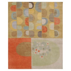 Rug & Kilim X Jenn Ski Mid-Century Modern Style Rug With Polychromatic Patterns