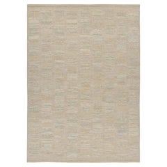 Rug & Kilim's Teppich im skandinavischen Stil in Beige mit bunten geometrischen Mustern