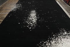 Rug & Kilim’s Abstract Rug in Black With White Painterly Patterns – “Milky Way”