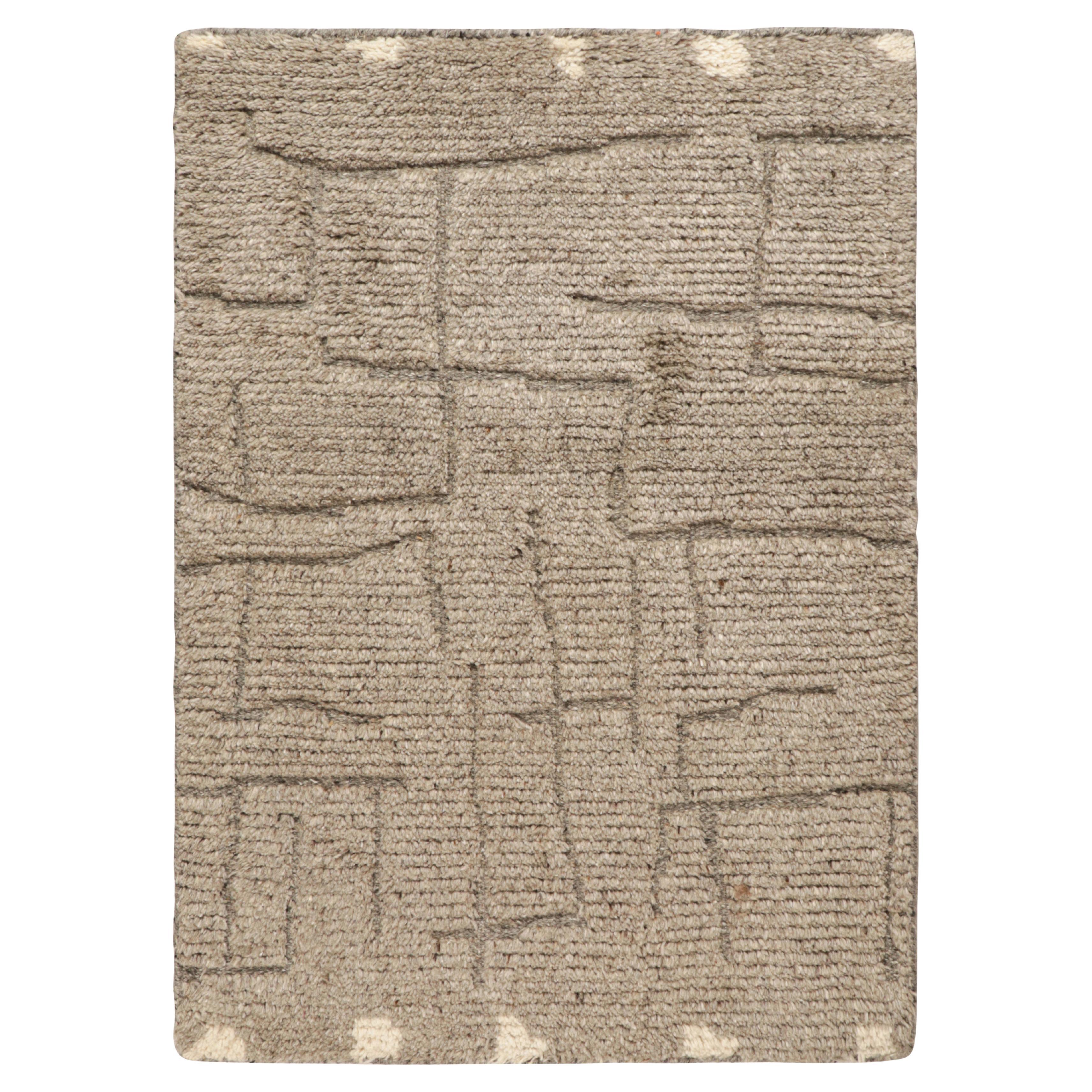 Rug
Kilim’s Textural Rug in Beige-Brown with High-Low Geometric Pattern