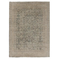 Tappeto Modern Classics di Rug 
Kilim in blu con motivi floreali e geometrici beige