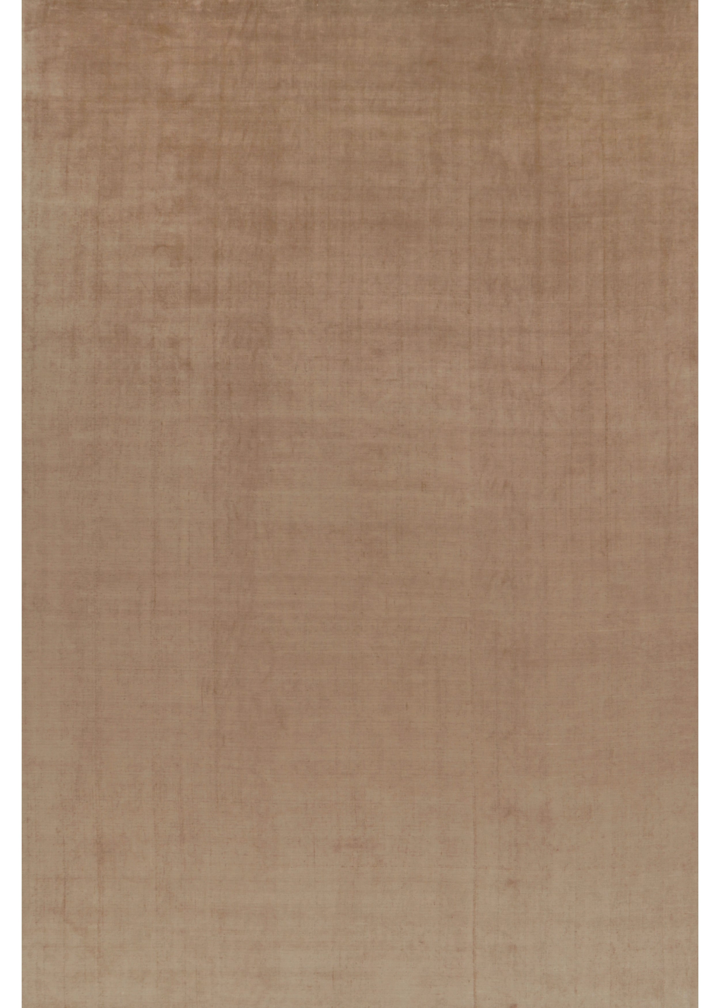 Rug & Kilim’s Oversized Contemporary Textural Rug in Beige-Brown Tones