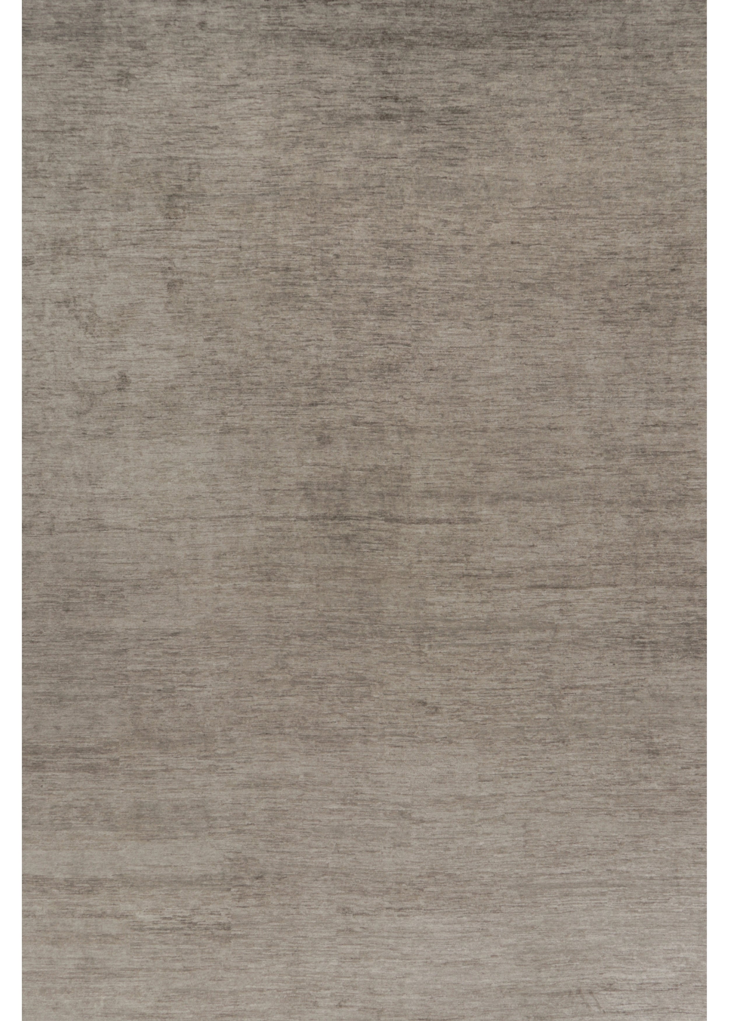Rug & Kilim’s Oversized Modern Textural Rug in Brown, Gray and Beige Striae