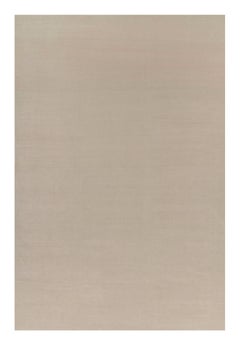 Rug & Kilim’s Oversized Contemporary Textural Solid Rug in Cream and White Tones