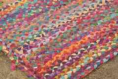 Moderner europäischer, geflochtener, mehrfarbiger Wollteppich von Rug & Kilim, Europa