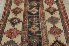 Antique Caucasian Geometric Wool Runner by Rug & Kilim, 1900–1920