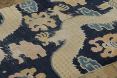 Antique Chinese Ningxia Pillar Wool Runner by Rug & Kilim, Dragon Pictorials