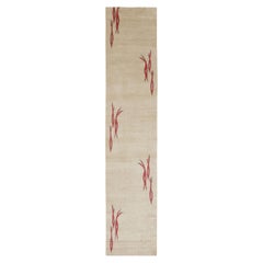 Contemporary Art Deco Style Pictorial Fish Wool Runner by Rug & Kilim, India