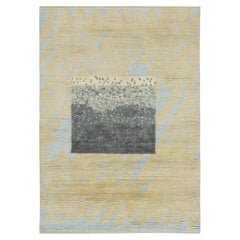 Tappeto contemporaneo in lana morbida, stile Mid-Century Modern e astratto, di Rug & Kilim, India