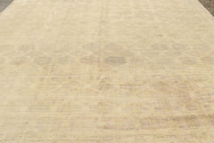 Antique Spanish Square Geometric Wool Rug in Beige, by Rug & Kilim, 1920-1929