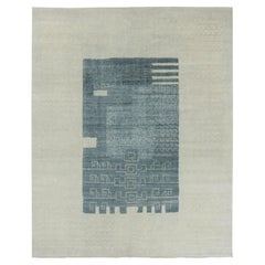 Moderner Teppich im französischen Art-Déco-Stil, geometrisches Muster von Rug & Kilim, Indien