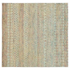 Contemporary Square Geometric Rug with Traditional Design, by Rug & Kilim