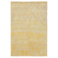 Contemporary Moroccan Style Rug in Golden Hues, by Rug & Kilim, India