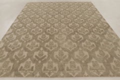 Contemporary European Style Floral Custom Pashmina & Silk Rug by Rug & Kilim