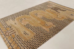 Contemporary Chinese Dragon Pictorial Wool & Natural Silk Rug by Rug & Kilim
