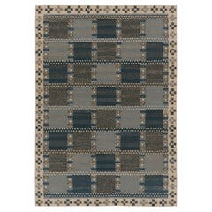 Contemporary Scandinavian Style Custom Geometric Wool Kilim by Rug &Kilim, India