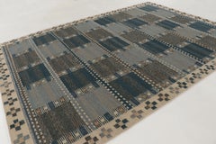 Contemporary Scandinavian Style Custom Geometric Wool Kilim by Rug &Kilim, India