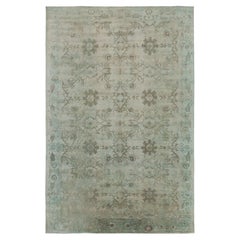 Oushak Floral Oversized Wool & Natural Silk Rug by Rug & Kilim, India