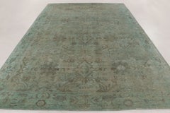 Oushak Floral Oversized Wool & Natural Silk Rug by Rug & Kilim, India